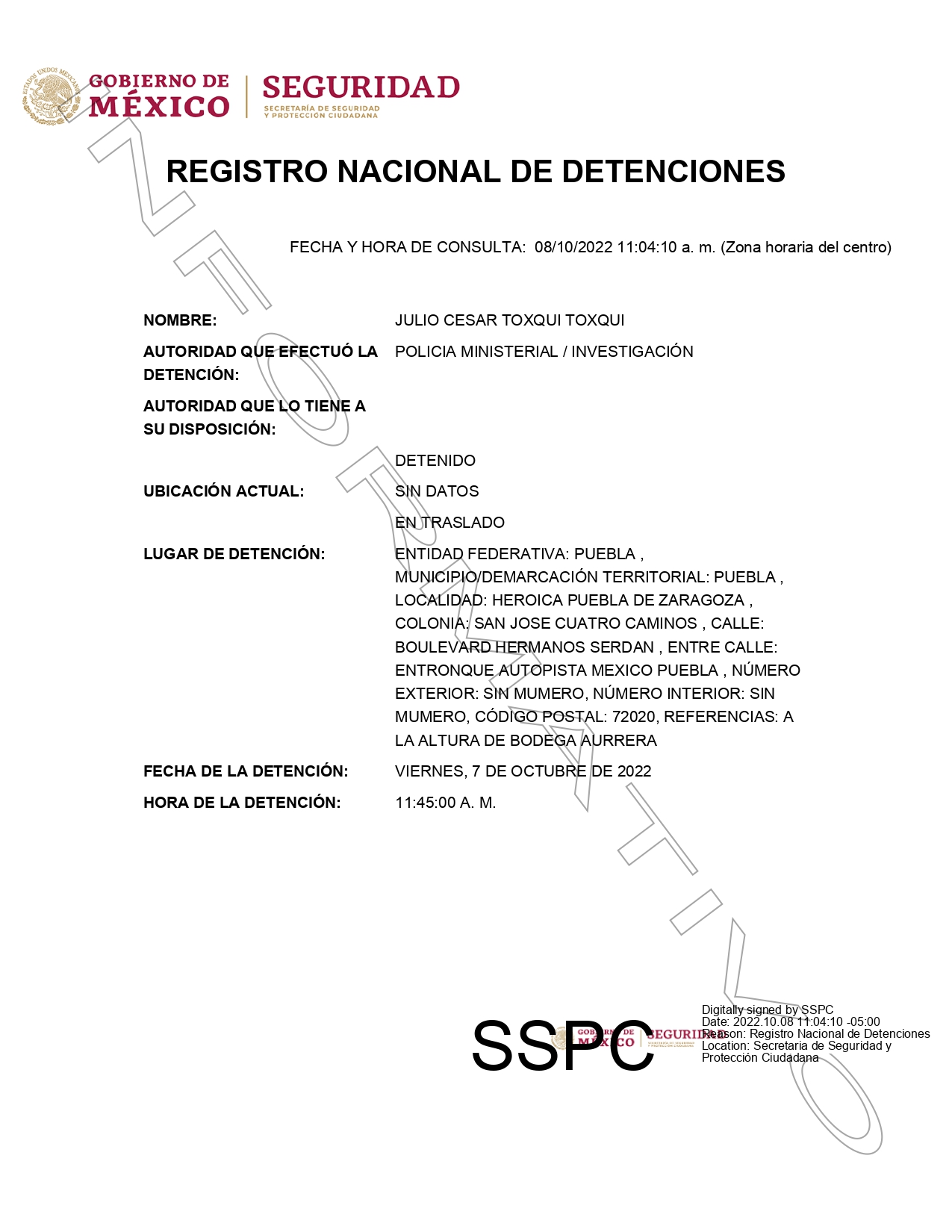 Reporte detencion secretario de obras texmelucan page 0001