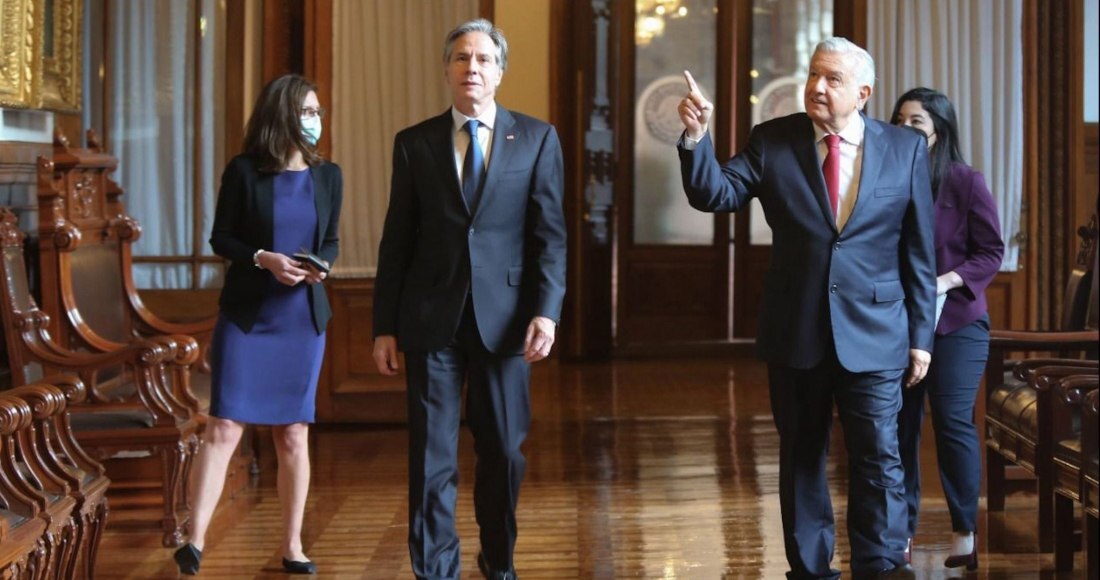 Por: Cortesía Llega Antony Blinken a Palacio Nacional para reunirse con AMLO