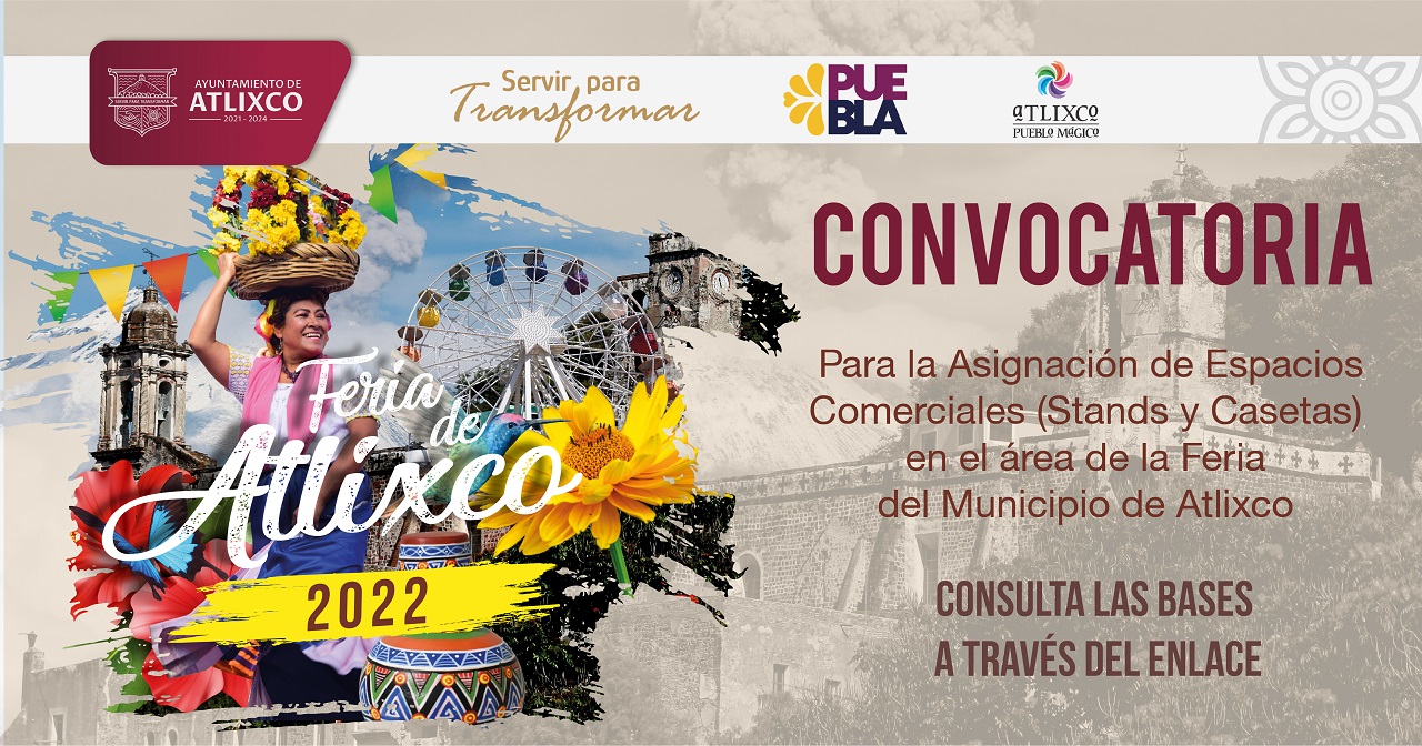 Por: Cortesía Atlixco lanza convocatoria para la adquisición de espacios comerciales en la feria del municipio