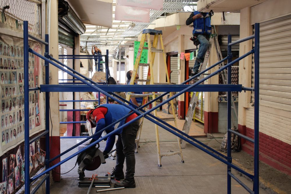 Tercera semana se octubre concluirá primera etapa de intervención del Mercado Amalucan