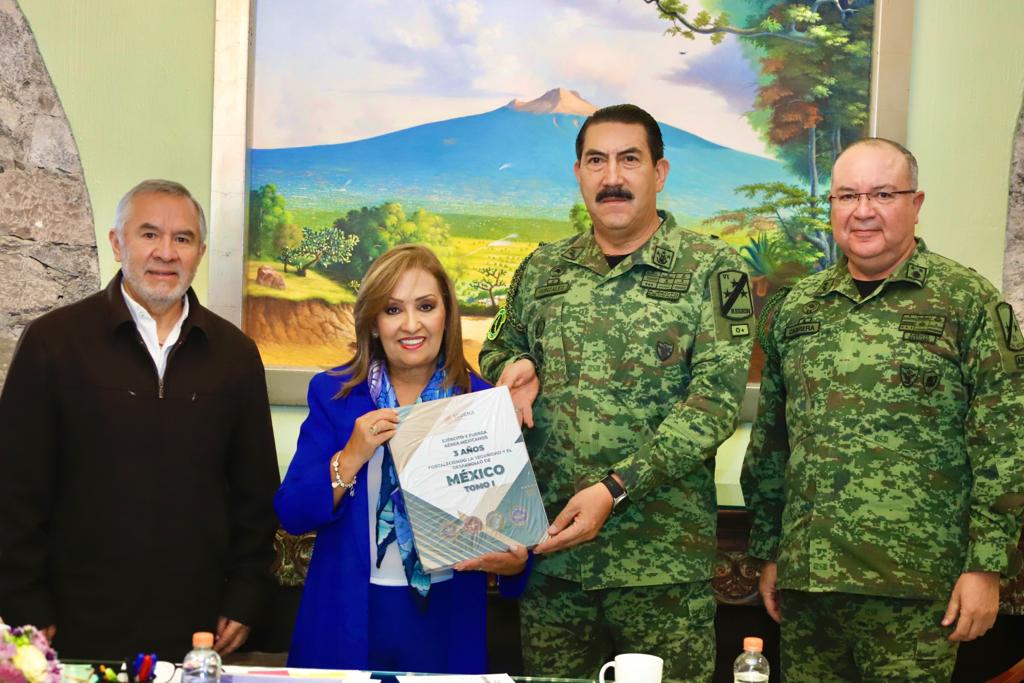 Por: Cortesía Reconoce SEDENA trabajo de la gobernadora Lorena Cuéllar en materia de seguridad