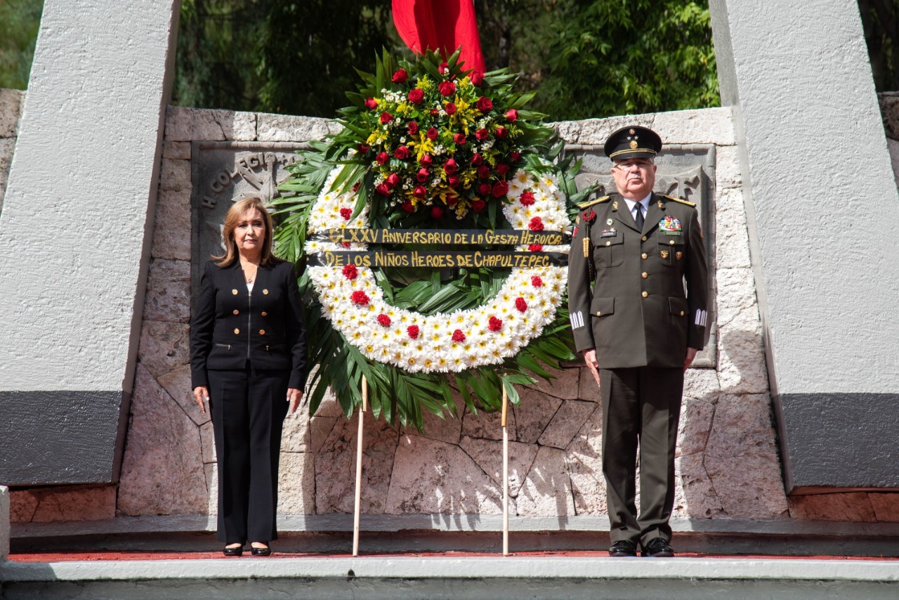 Por: Cortesía Encabezó gobernadora Lorena Cuéllar el 175 Aniversario De La Gesta Heroica De Los Niños Héroes De Chapultepec