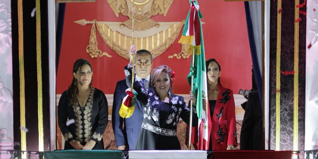 Encabezó gobernadora Lorena Cuéllar CCXII Aniversario Del Grito De Independencia