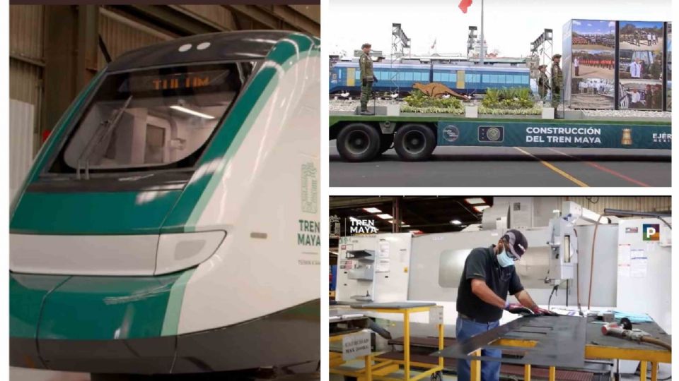 Por: Cortesía La Sedena presumió al Tren Maya en el desfile militar, pero ¿cómo va la construcción de sus vagones?