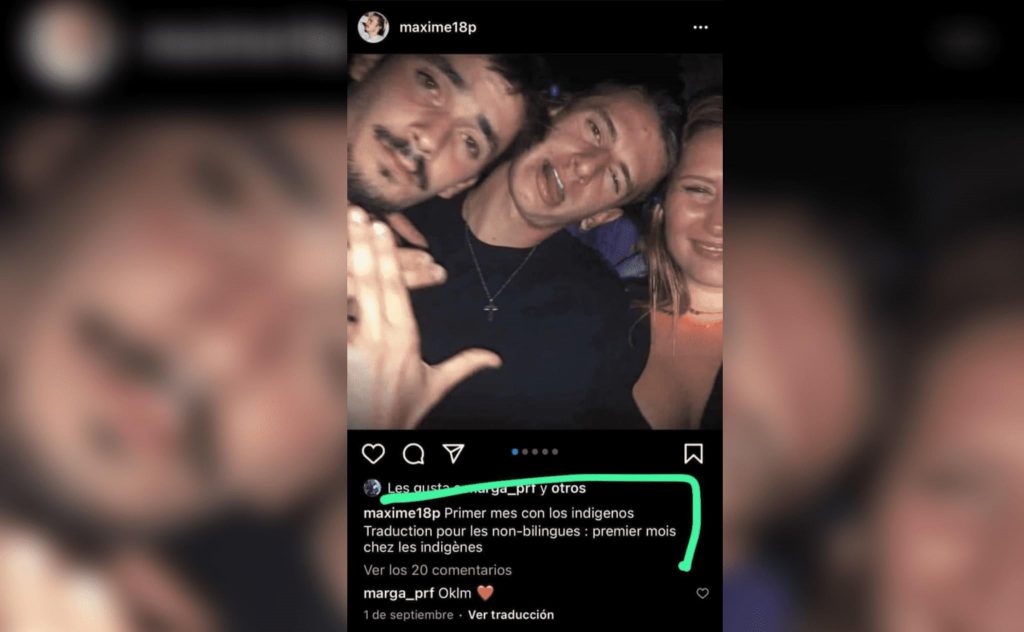 Por: Cortesía Expulsan de México a francés que llamó indígenas a sus compañeros y usó la bandera mexicana en el baño