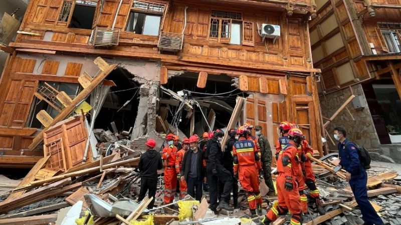 Por: Cortesía Asciende a 66 la cifra de muertos por el terremoto en China; rescatistas aún buscan sobrevivientes