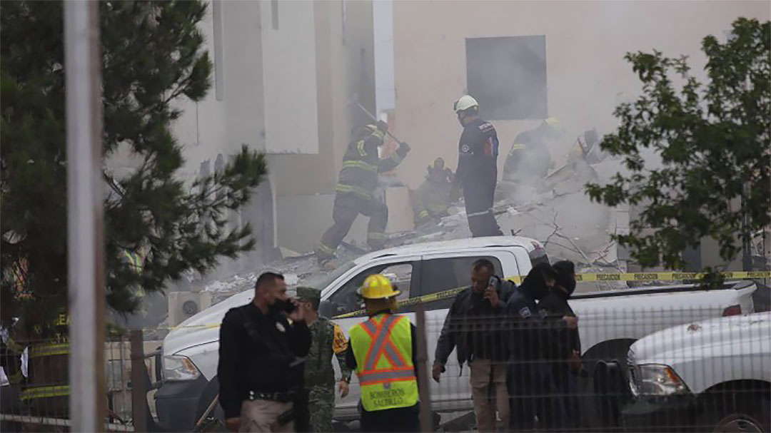 Por: Cortesía Explosión en Saltillo mata a dos agentes de la FGE