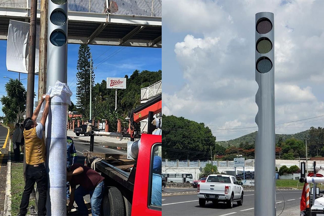 Por: Cortesía Avanza Atlixco con la instalación de nuevos de nuevos semáforos en accesos principales del municipio