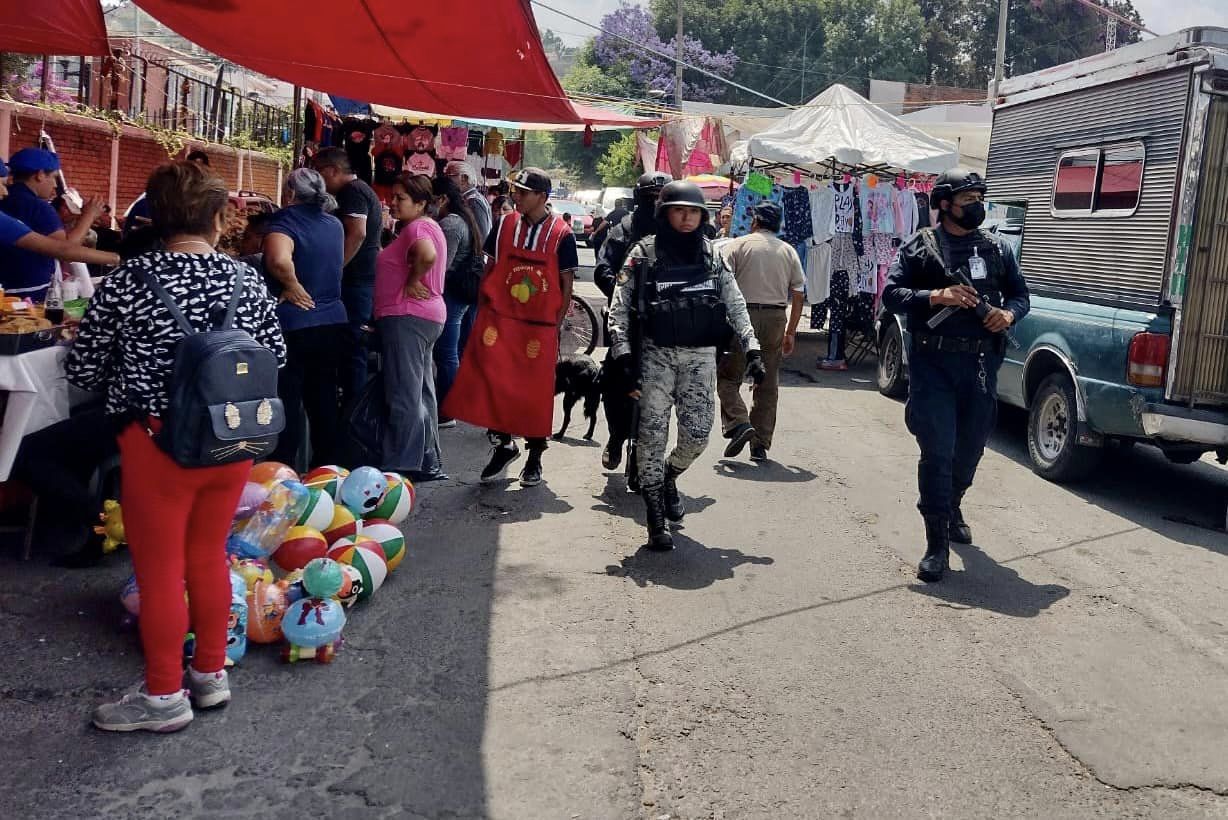 Policía de la ciudad de Tlaxcala y guardia nacional vigilan todo el territorio capitalino