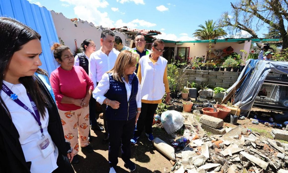 Recorre Lorena Cuéllar comunidad de San Marcos, conoce afectaciones