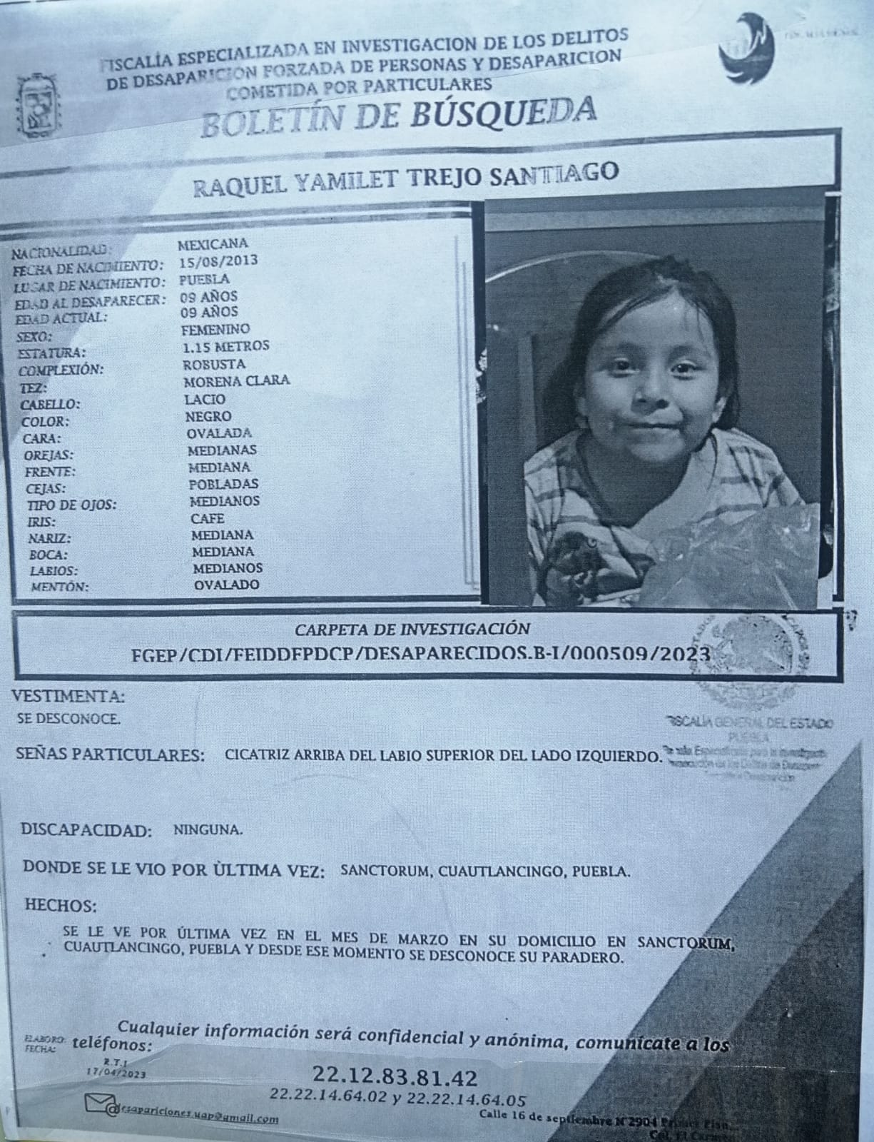 Por: Cortesía Lula Pineda Madre e hija desaparecen en Sanctorum