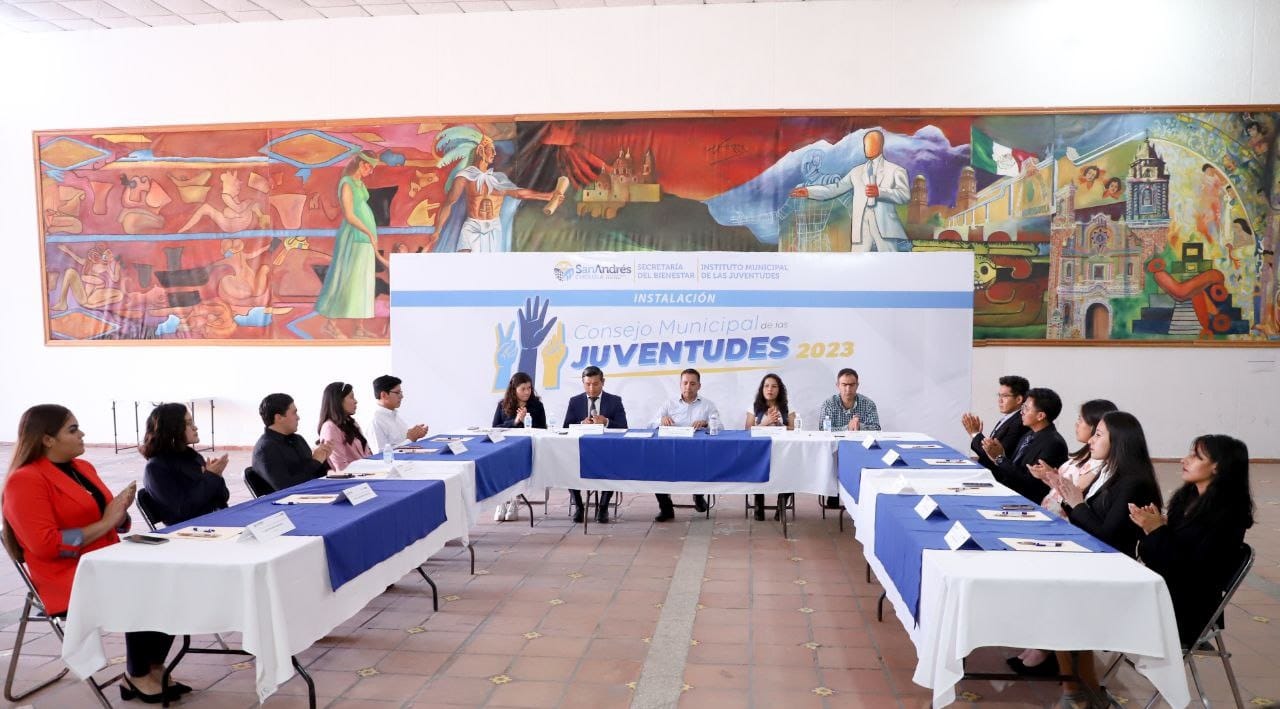 Instala ayuntamiento de San Andrés Cholula el Consejo Municipal de las Juventudes 2023