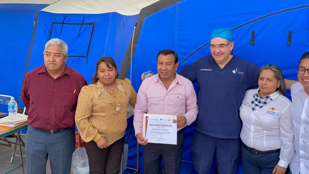Brinda Secretaría de Salud en coordinación con el Ayuntamiento de Coronango servicios de calidad con calidez en el Martes Ciudadano en Ocotlán