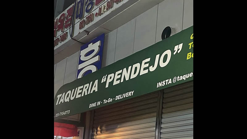 Por: Cortesía Con atrevido nombre taquería mexicana en Corea del Sur se vuelve viral