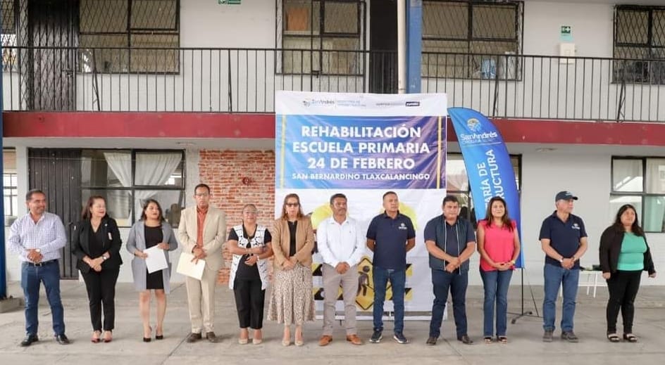 Invertirá SACH 5 mdp en rehabilitación de escuela primaria “24 de Febrero” en Tlaxcalancingo 