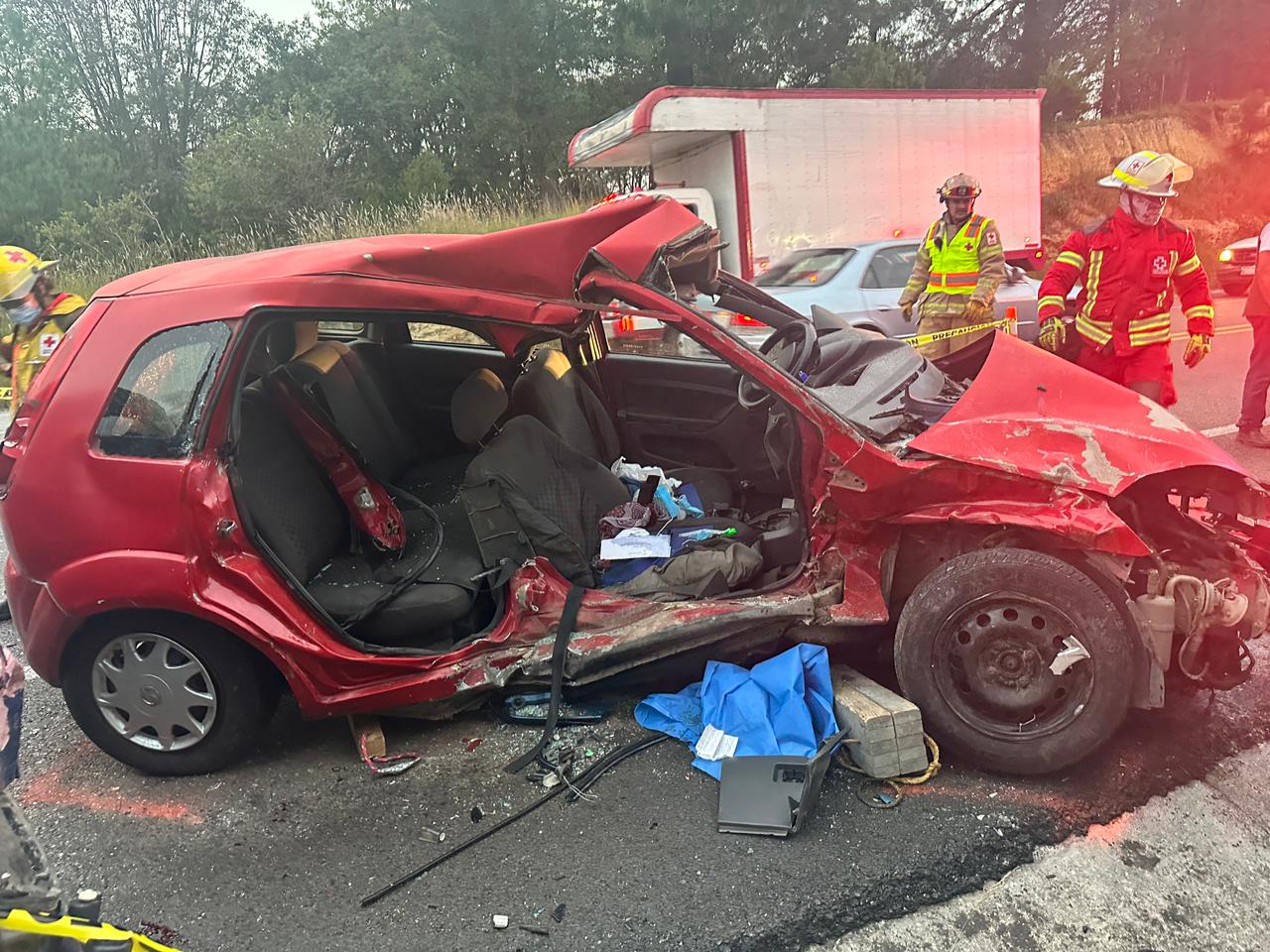 Una mujer fallecida tras choque, en límites de Puebla y Tlaxcala