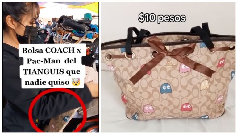 Por: Cortesía "Tesoro": Hallan bolso Coach valuado en miles de pesos en la ropa de paca por tan solo $10 (Vídeo)