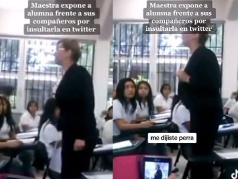 Por: Cortesía Maestra llora y confronta a alumna por llamarla insultarla (Vídeo)