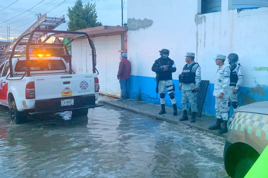 Por: Cortesía Solo daños materiales dejan inundaciones en Huamantla