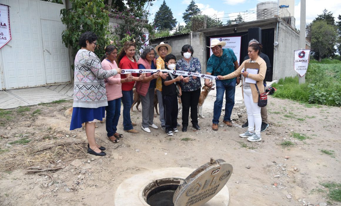 Por: Cortesía Entregan red de drenaje sanitario en San Diego Metepec, Tlaxcala