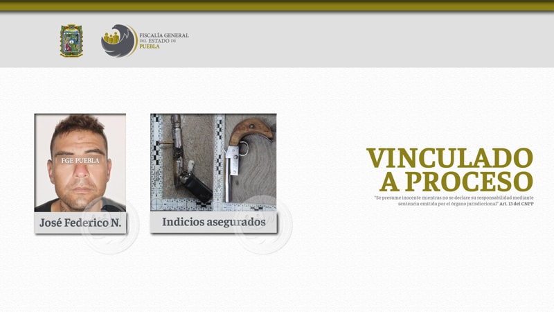 Por: Cortesía José Federico N. es enviado a prisión por intento de homicidio en contra de un policía de Tehuacán