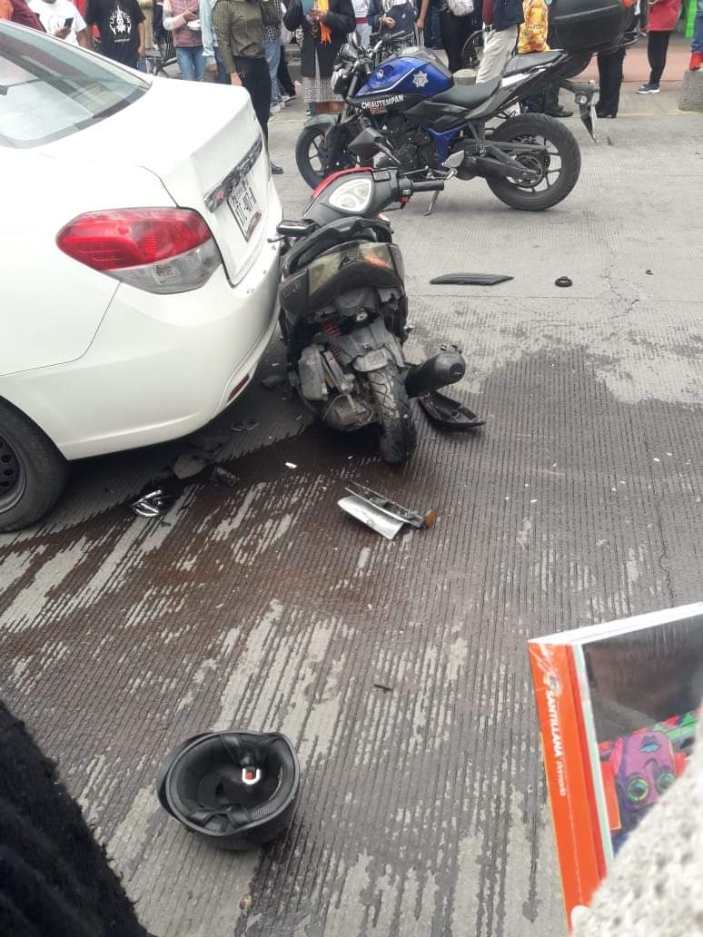 Familia en Chiautempan salva la vida tras aparatoso accidente, no actuarán contra conductor ebrio