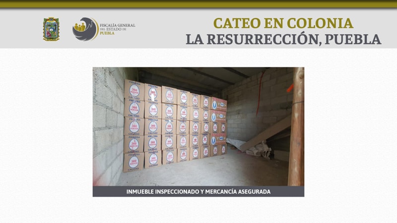 La FGE recuperó 385 cajas de mercancía robada en La Resurrección