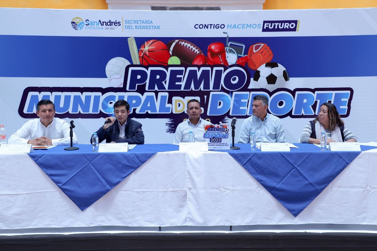 Comunicado oficial Presenta Ayuntamiento de San Andrés Cholula, la convocatoria del premio municipal del deporte