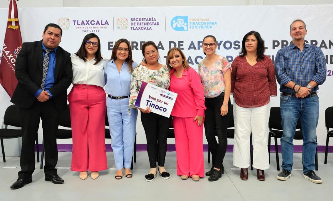 Por: Cortesía Encabeza gobernadora inicio del programa Tinacos para tu vivienda en Contla