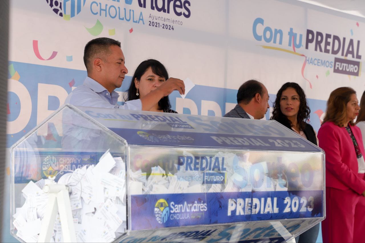 Por: Cortesía Lula Pineda Celebra San Andrés Cholula Sorteo “Con tu Predial hacemos futuro 2023” con una bolsa en premios de 1.6 mdp
