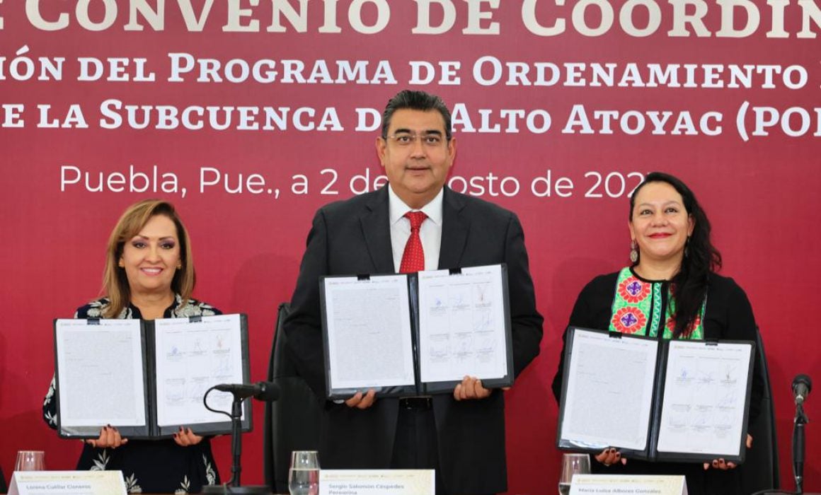 Por: Cortesía Firman Tlaxcala, Puebla y SEMARNAT convenio para creación del POERSAA