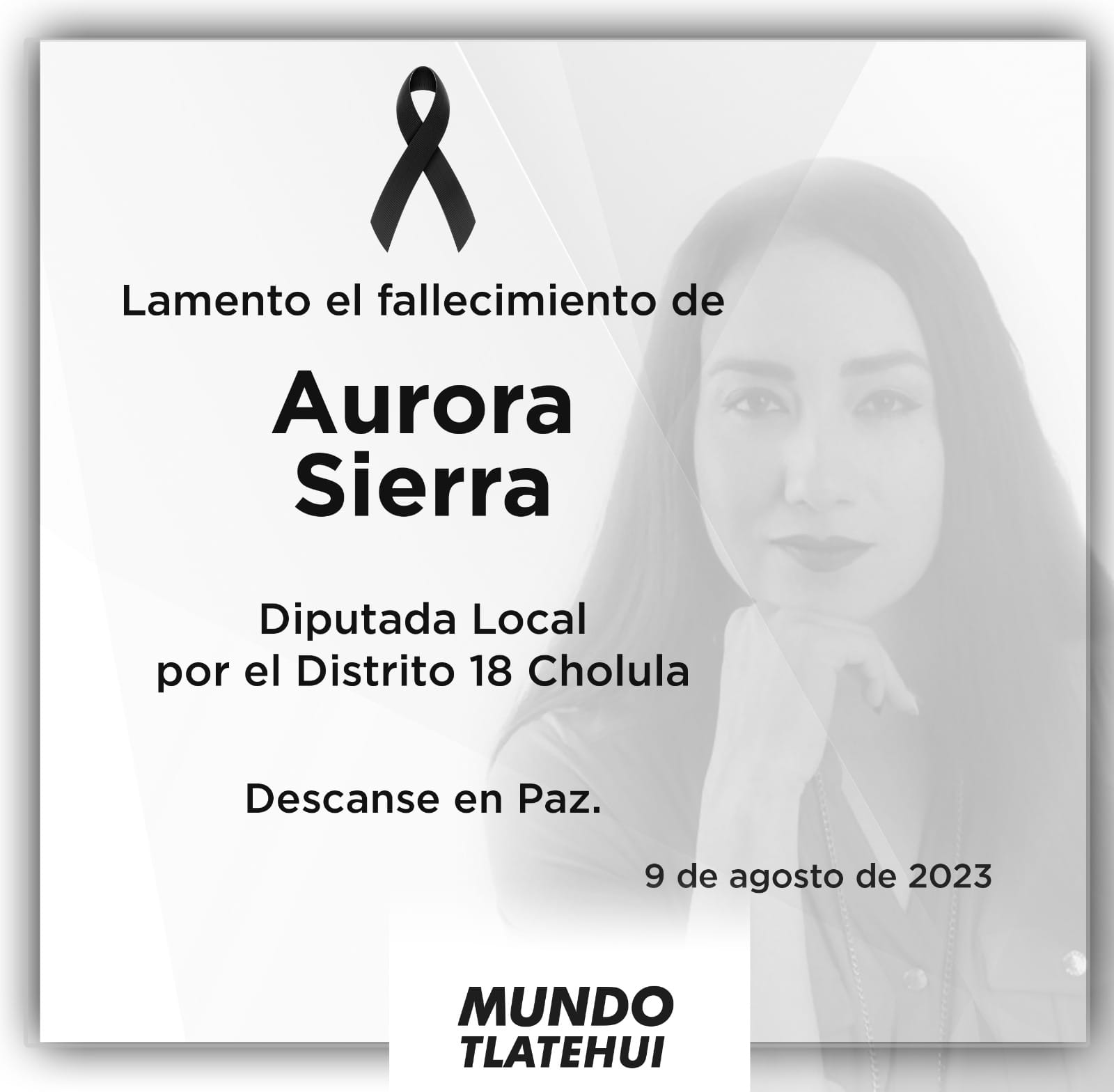 Por: Cortesía Lula Pineda Con aplausos honran acciones y vida de Aurora Sierra en San Andrés Cholula