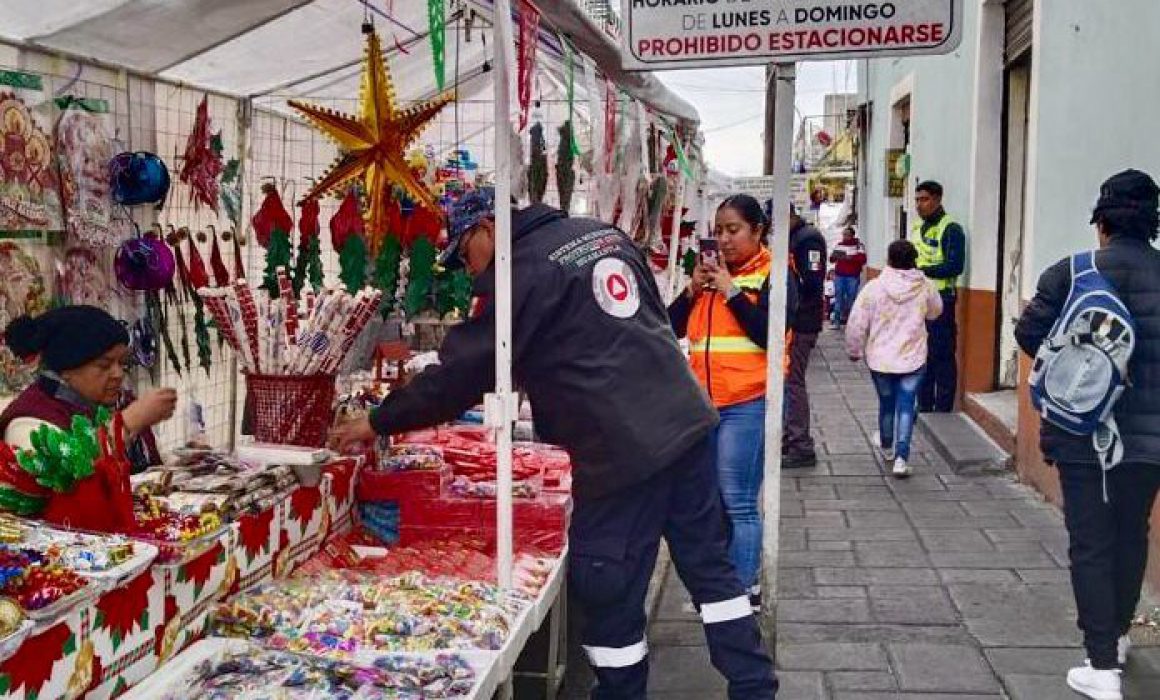 Realiza Huamantla operativo contra venta ilícita de pirotecnia