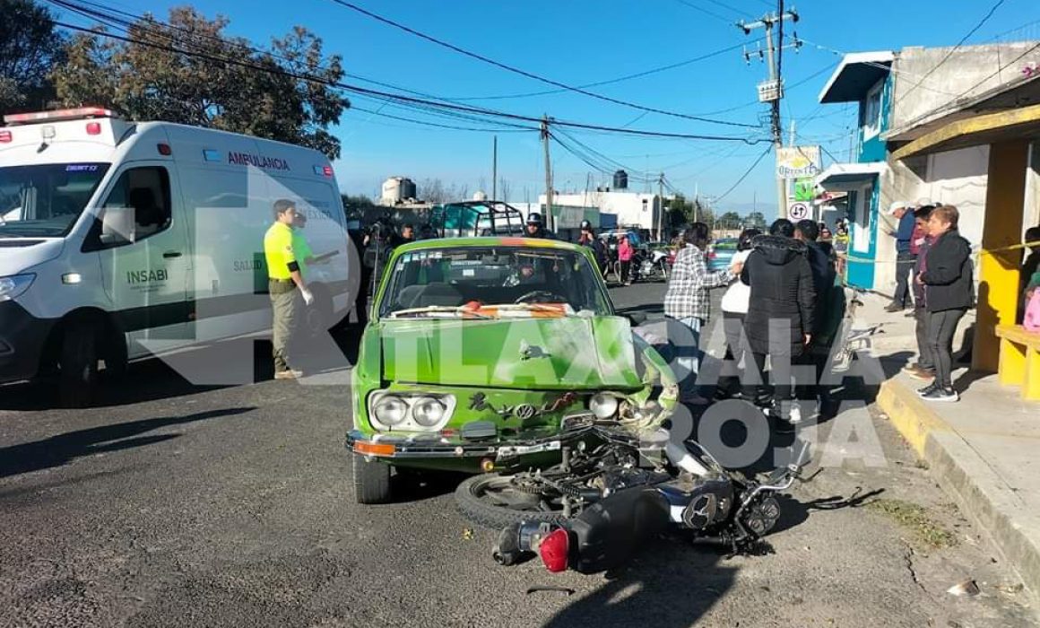Muere motociclista tras colisionar contra automóvil en Tlalcuapan