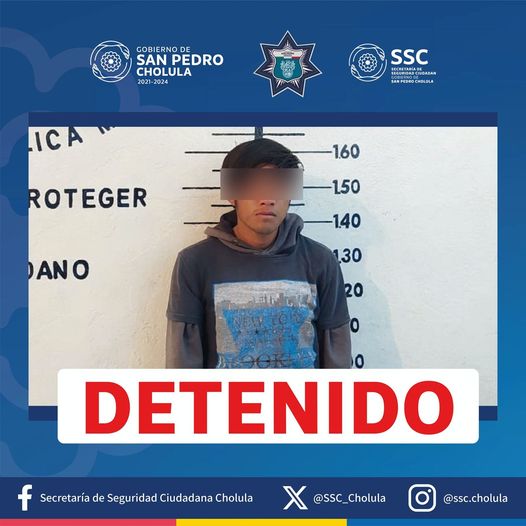 Por: Cortesía Lula Pineda Detienen a Luis Ángel por robo de bicicleta en Santiago Momoxpan