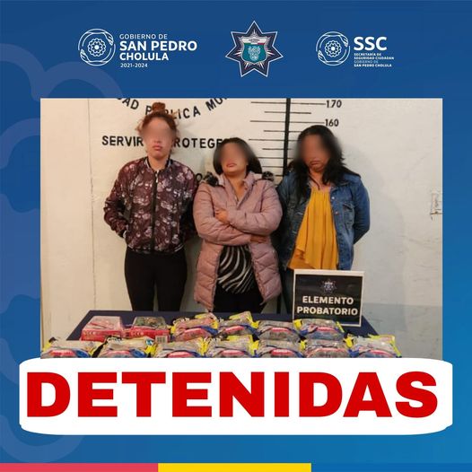 Por: Cortesía SSC Detienen a tres mujeres por presunto robo en Plaza San Diego