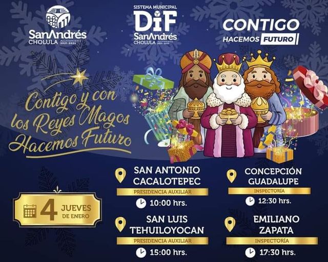 Todo listo para la magia de Reyes en San Andrés Cholula