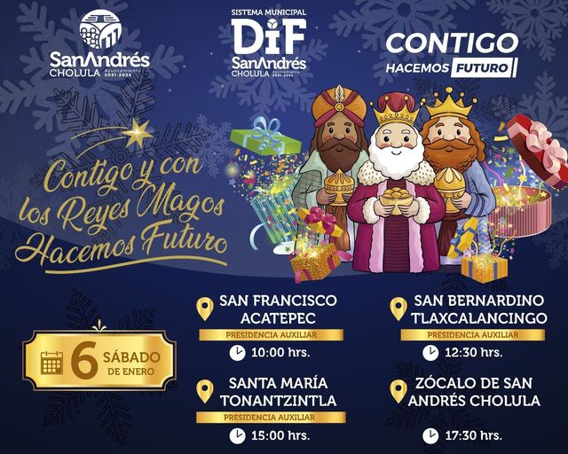 Por: Cortesía Lula Pineda Todo listo para la magia de Reyes en San Andrés Cholula