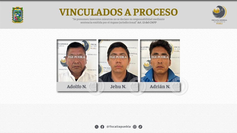 Por: Cortesía Adolfo N., Jehu N. y Adrián N. son enviados a prisión como presuntos responsables de una manifestación violenta