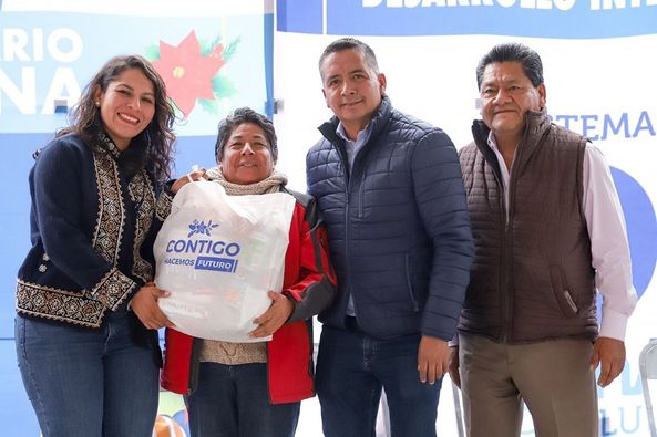 Inicia entrega en Tonantzintla de despensas “Noche Buena”