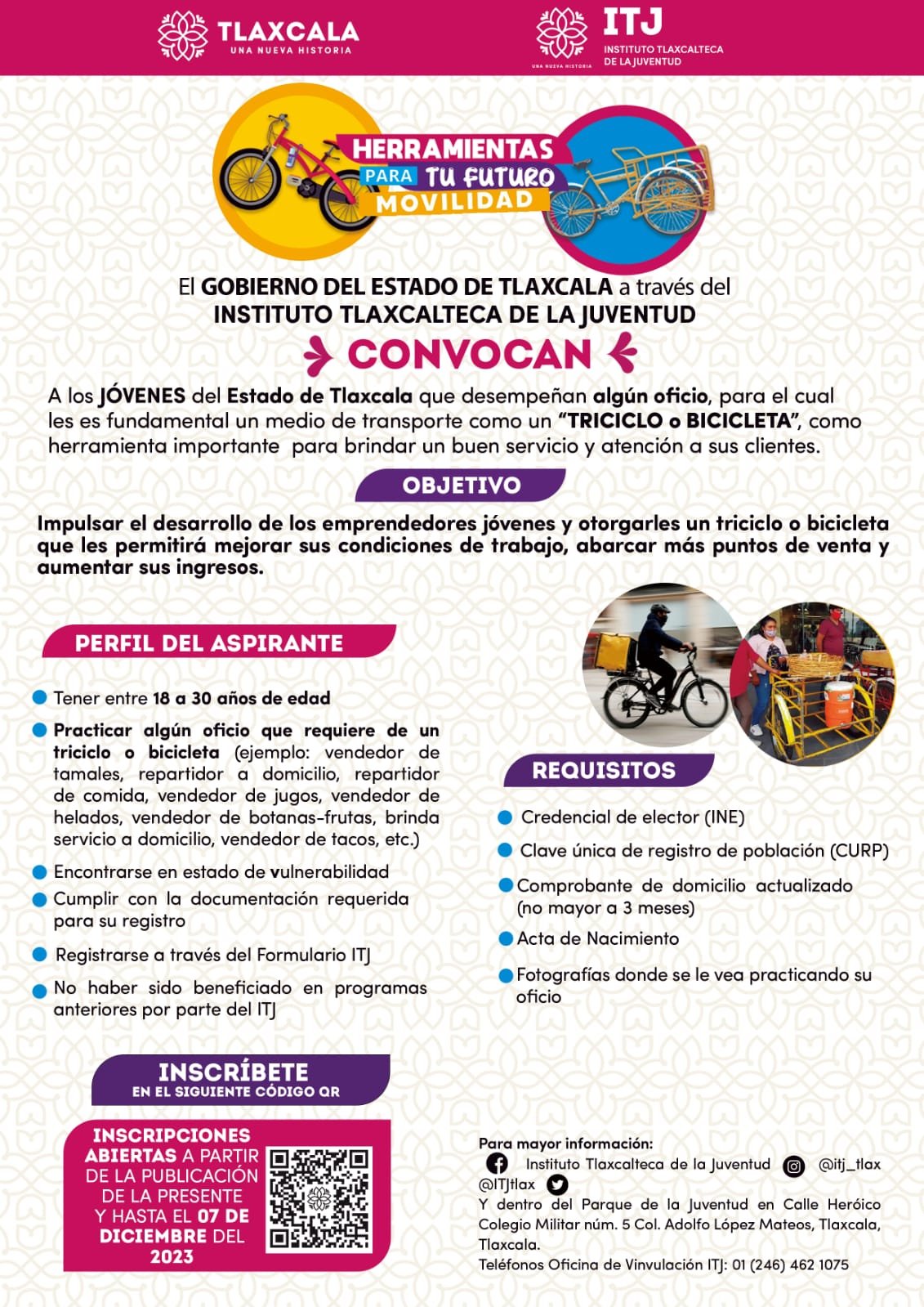 Emite ITJ convocatoria “herramientas para tu futuro”, en la modalidad de “movilidad