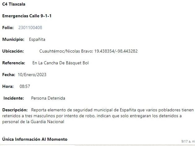 Exhorta gobierno a autoridades y sociedad a reportar de forma inmediata hechos delictivos