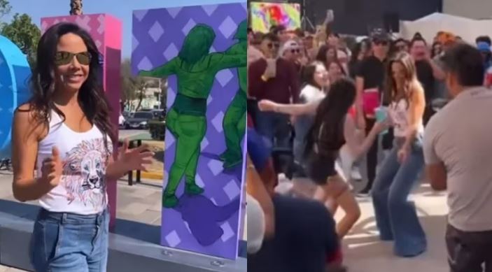 Paola Rojas fue captada “perreando” en Tepito como parte de sus entrevistas