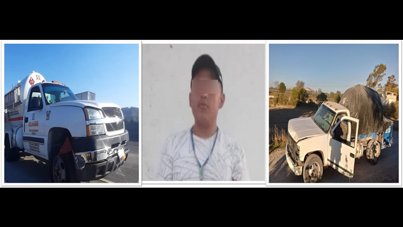 Detiene a hombre por presuntamente transportar gas LP ilegal en Tepeaca