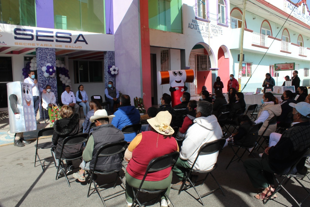 Reabre gobierno de Tlaxcala Casa de Salud en Acxotla del monte, municipio de Teolocholco