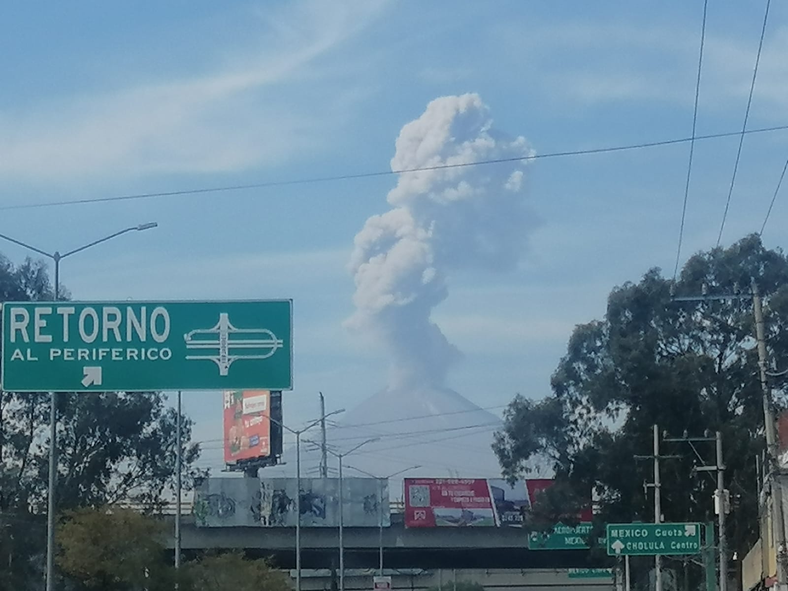 Invita PC Cholula a la población a usar cubrebocas a fin de no respirar partículas PM10 y 2.5 emitidas por el coloso