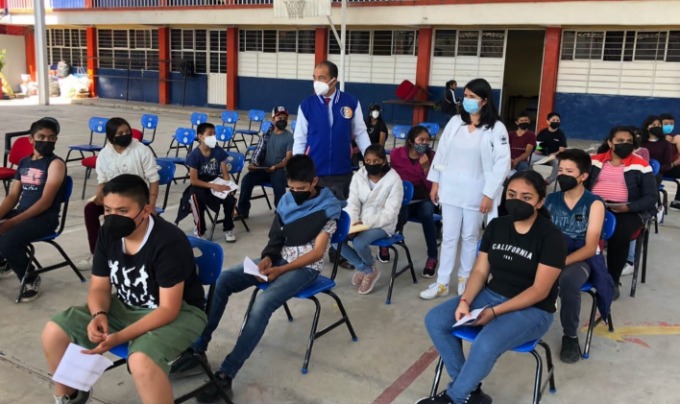 Llevarán a cabo esta semana jornada de vacunación contra el Covid-19 en escuelas de Puebla