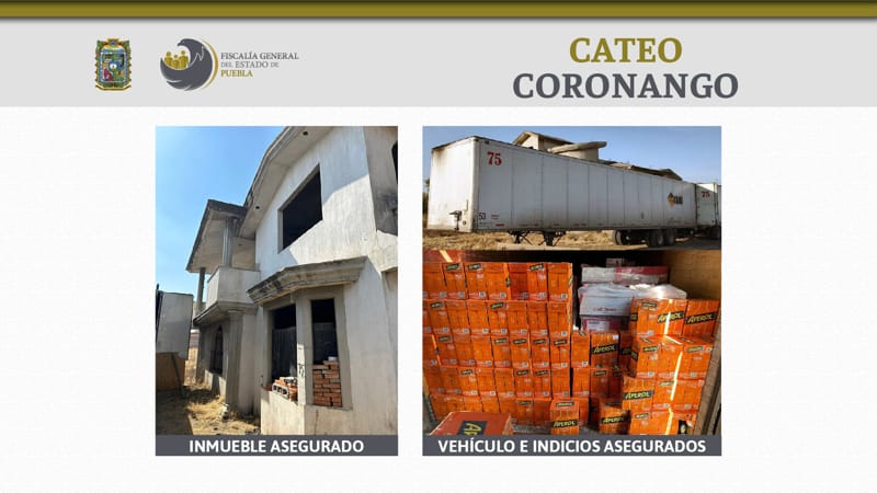Por: Cortesía Fiscalía realizo cateo en San Francisco Ocotlán; recuperó una unidad robada y 310 cajas de licor