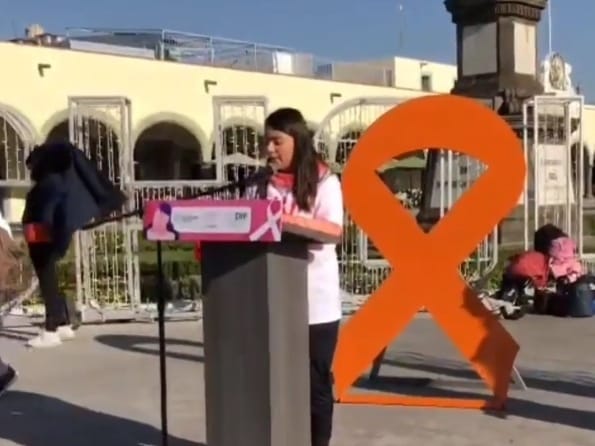 San Pedro Cholula conmemora Día Naranja y dice no a la violencia contra las mujeres