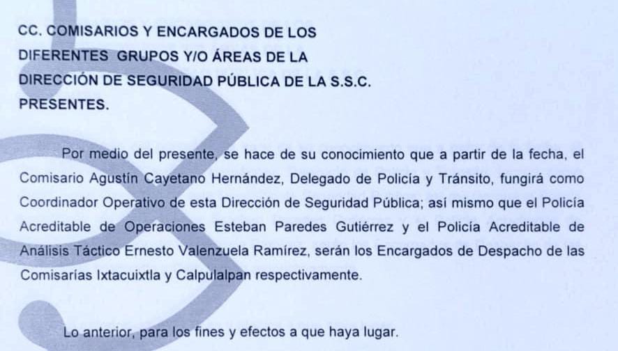 Confirman primeros cambios en la SSC